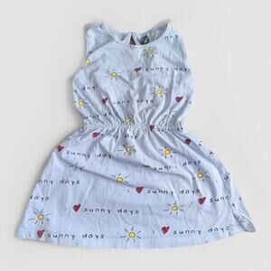 Girls Size 6 "Sunny Days" Blue Dress Sleeveless